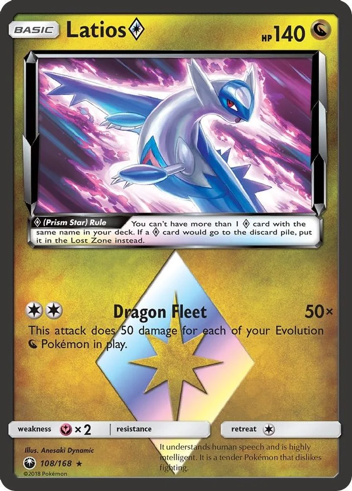 Latios Prism Star 108/168 — front
