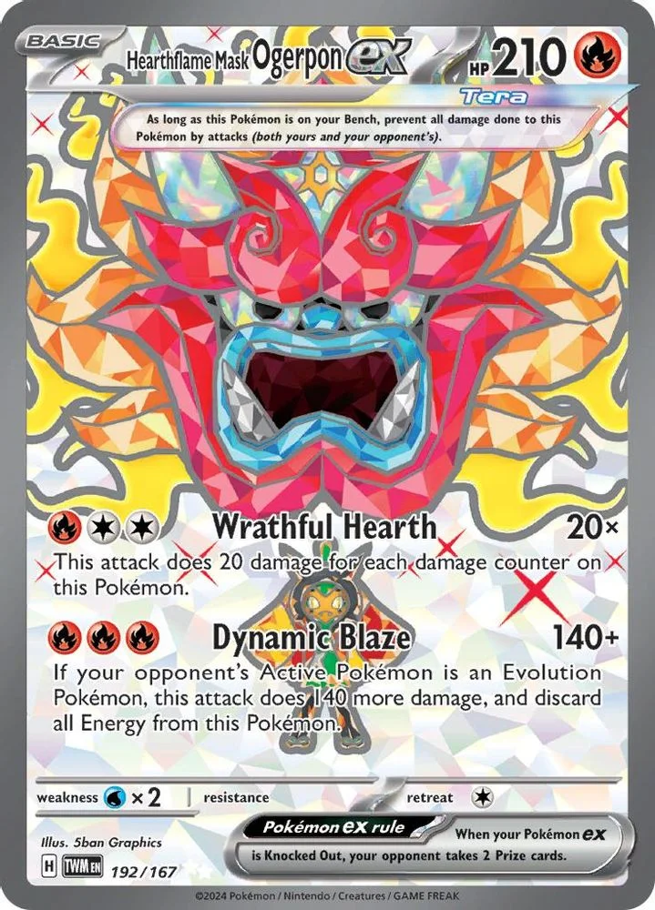 Hearthflame Mask Ogerpon ex 192/167 — front