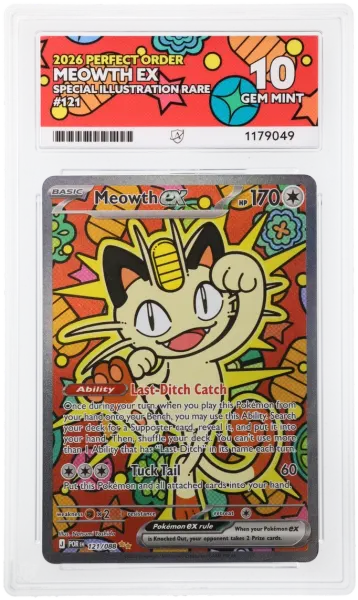Meowth EX 121/088 · ACE 10 Gem Mint