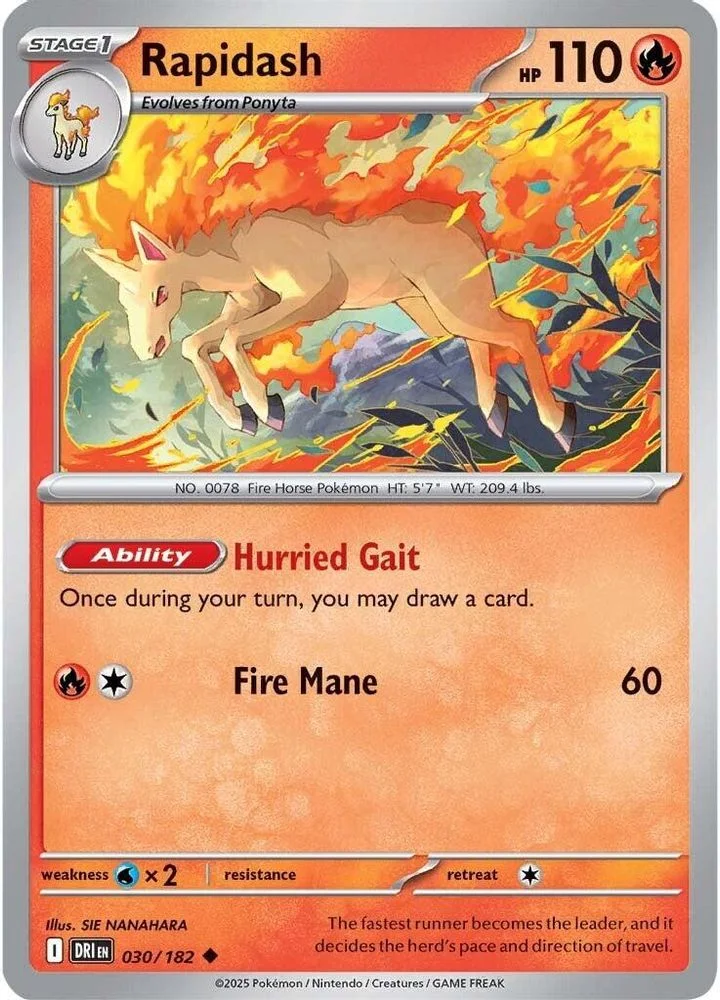 Rapidash 030/182 — front