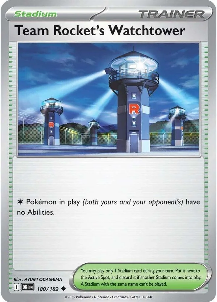 Team Rocket's Watchtower 180/182 — front