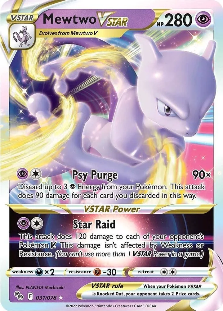 Mewtwo VSTAR 031/078 — front