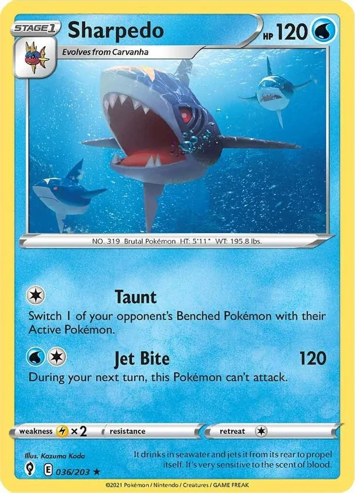 Sharpedo 036/203 — front