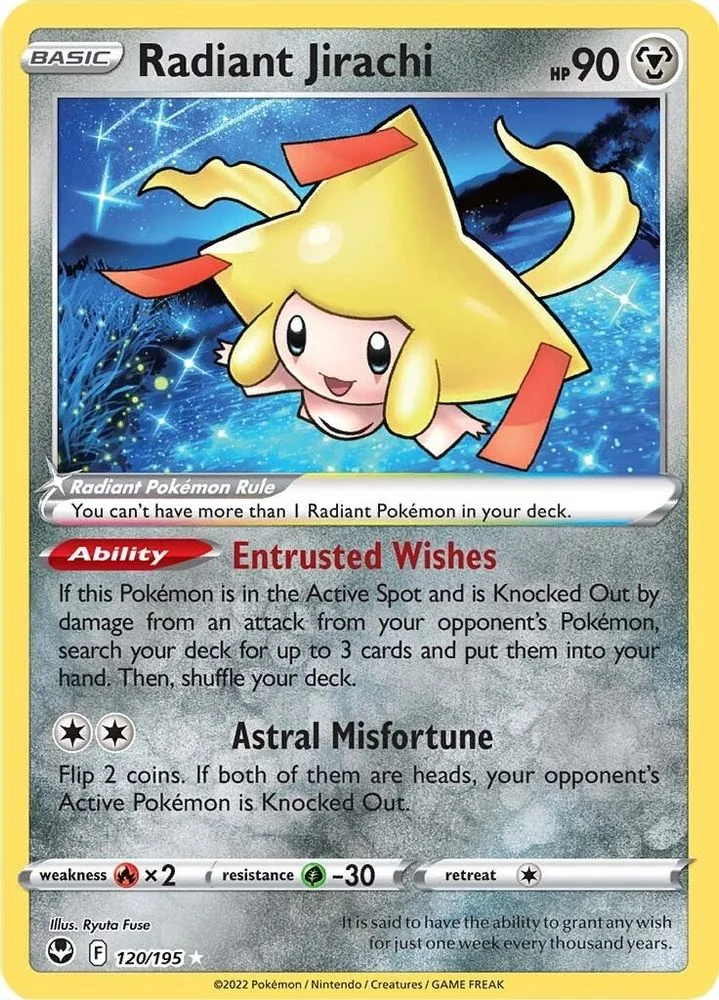 Radiant Jirachi 120/195 — front