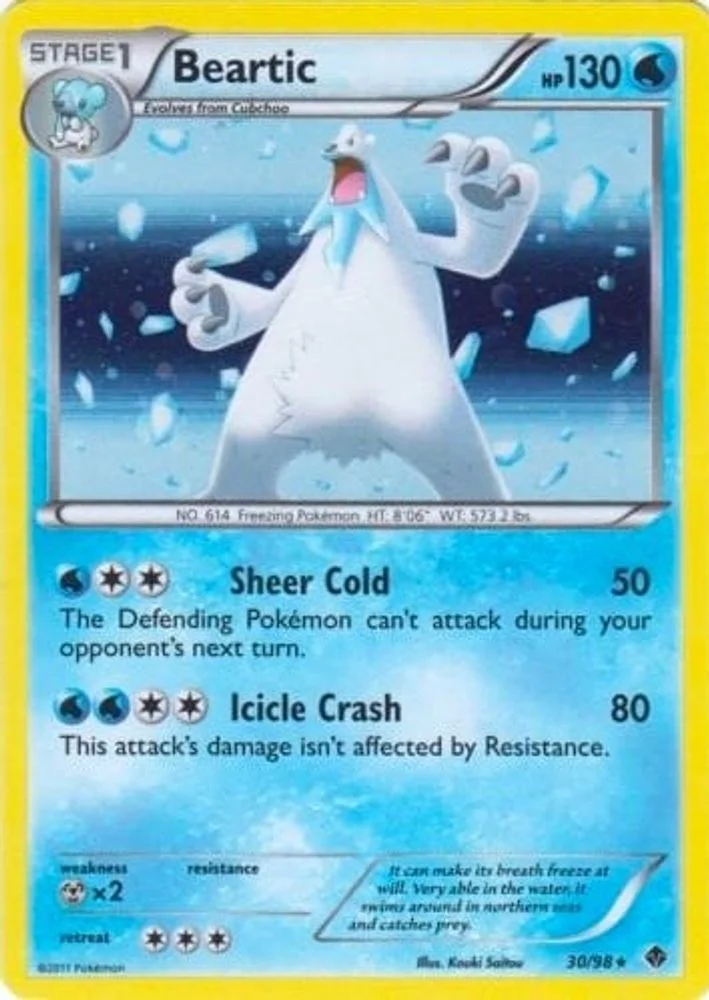 Beartic 030/098 (Cracked Ice Holo) — front
