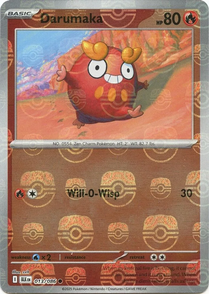 Darumaka 013/086 (Master Ball Pattern) — front