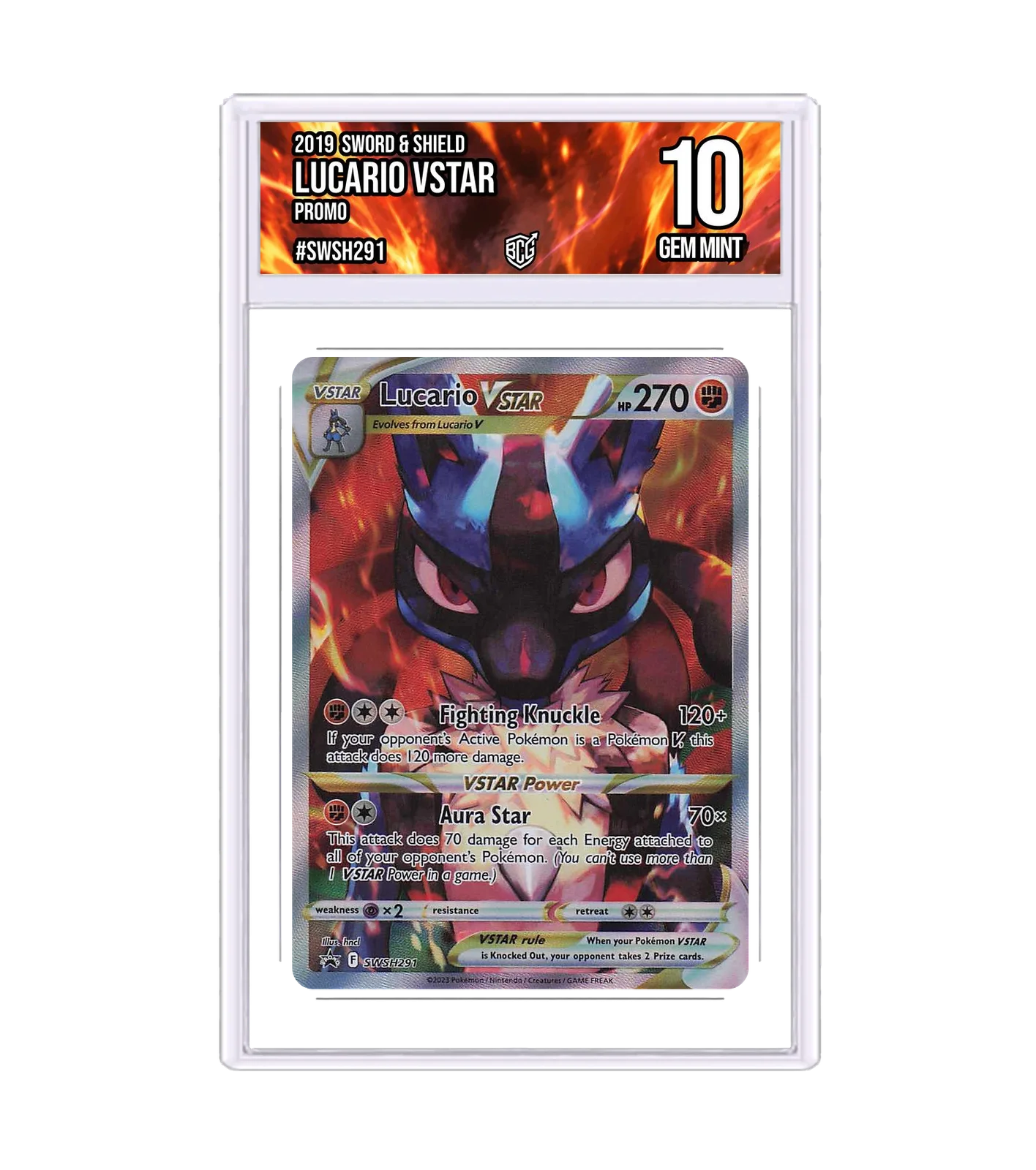Lucario VSTAR - SWSH291 SWSH291 · BCG 10 Gem Mint — front