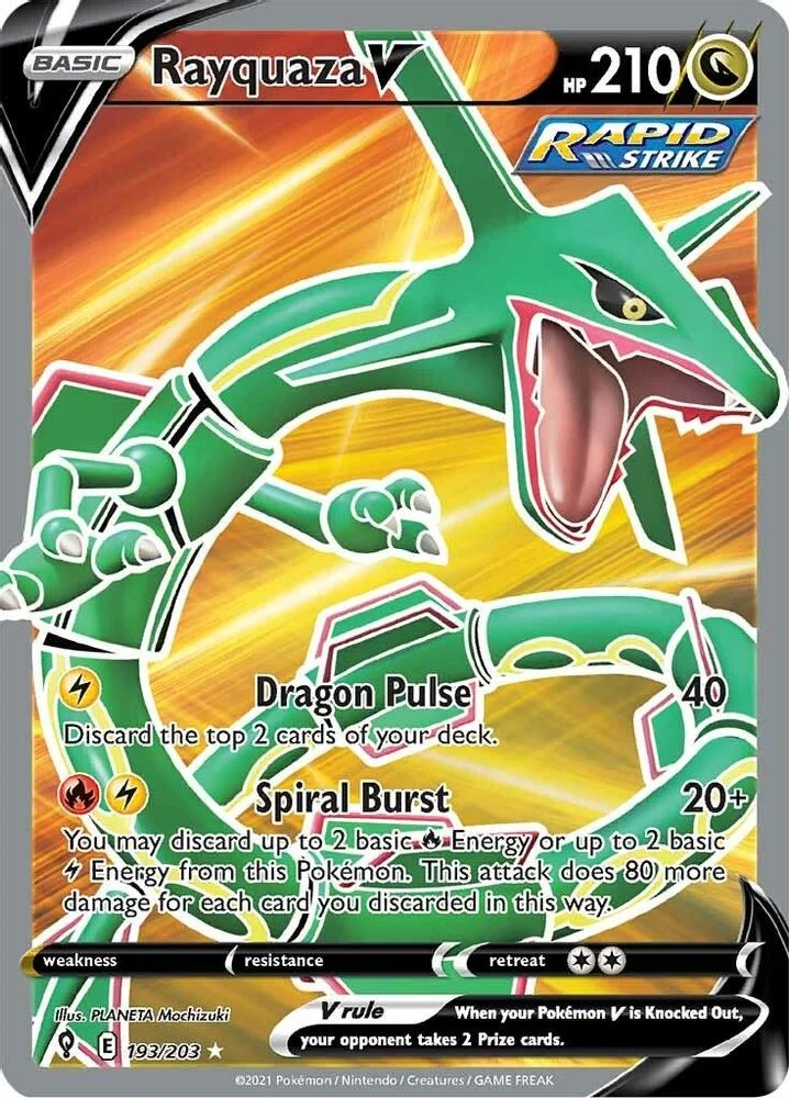 Rayquaza V 193/203 (Full Art) — front
