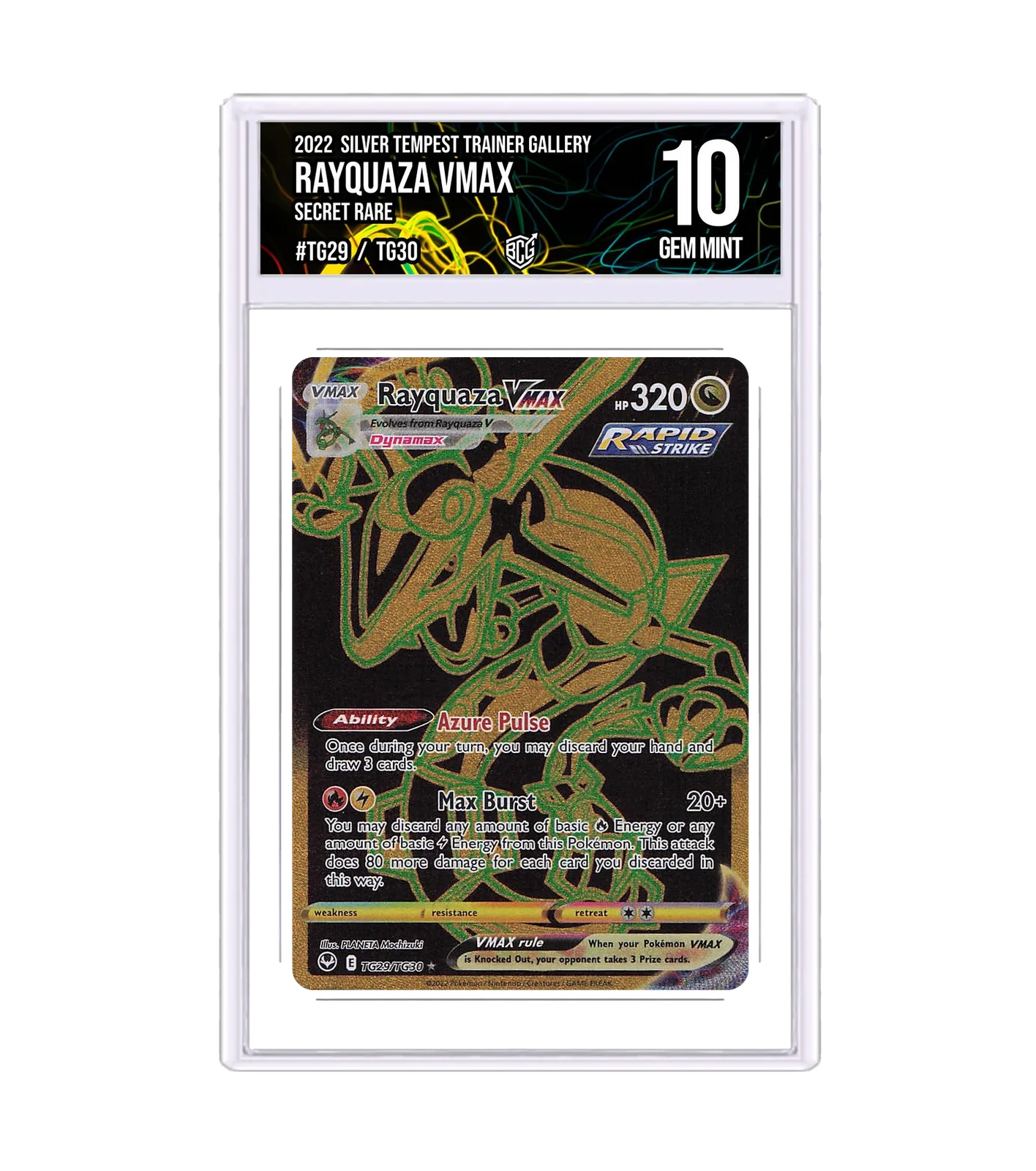 Rayquaza VMAX TG29/TG30 · BCG 10 Gem Mint — front