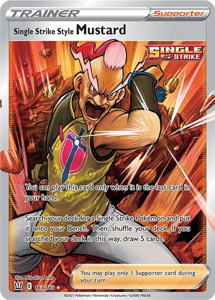 Single Strike Style Mustard 163/163 (Full Art) — front