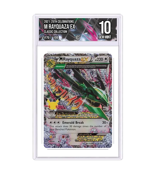 M Rayquaza EX 76/108 · BCG 10 Gem Mint