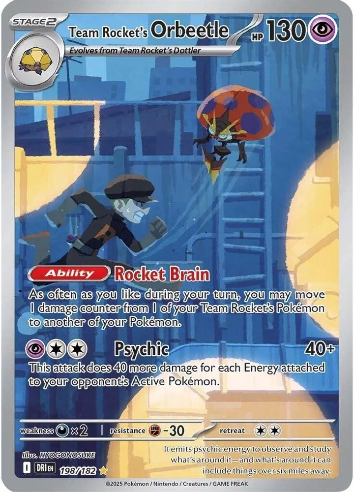 Team Rocket's Orbeetle 198/182 — front
