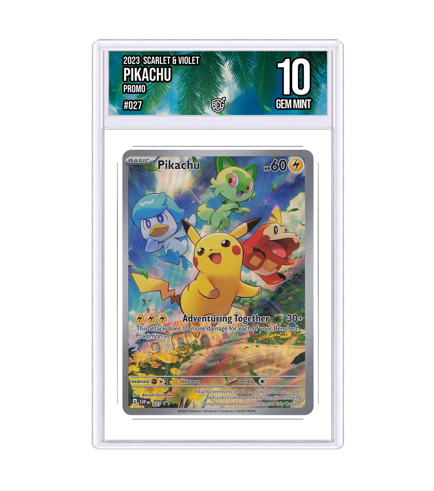 Pikachu 027 · BCG 10 Gem Mint — front