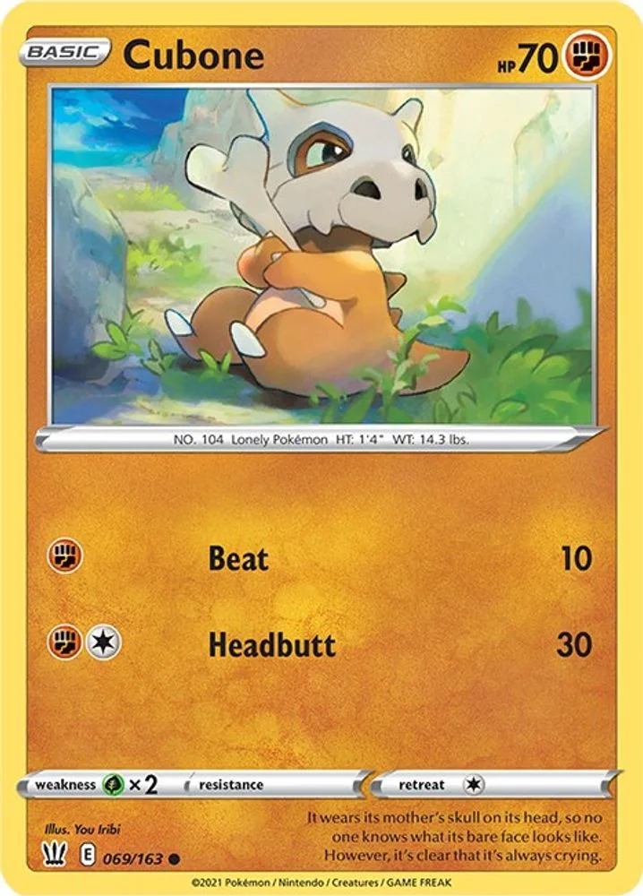 Cubone 069/163 — front