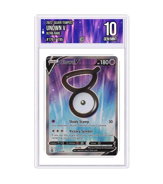 Unown V 176/195 · BCG 10 Gem Mint