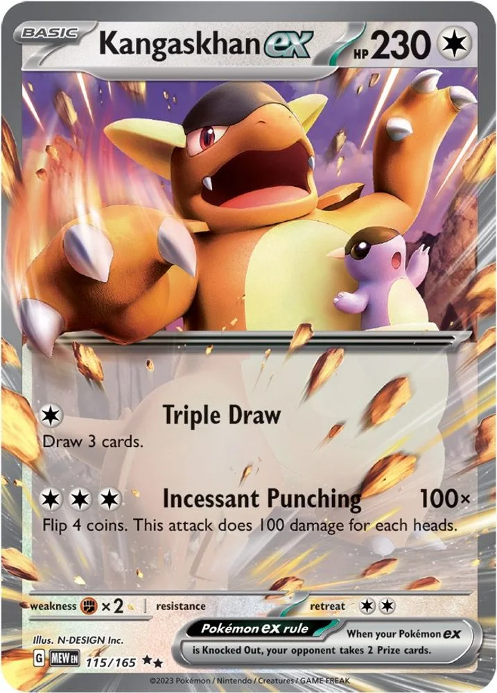 Kangaskhan ex 115/165 — front