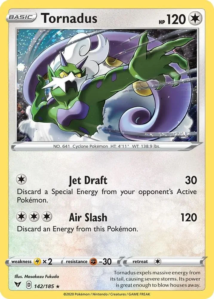 Tornadus 142/185 (Cosmos Holo) — front