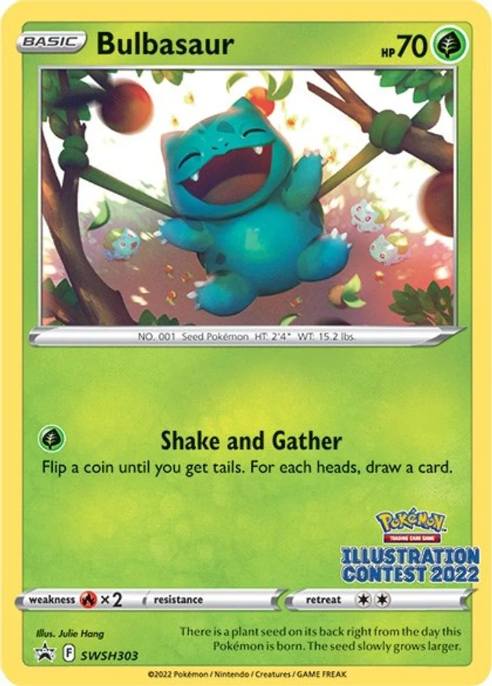 Bulbasaur SWSH303 (Illustration Contest 2022) — front