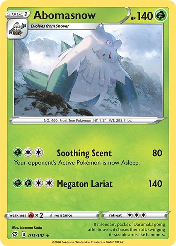 Abomasnow 013/192 — front