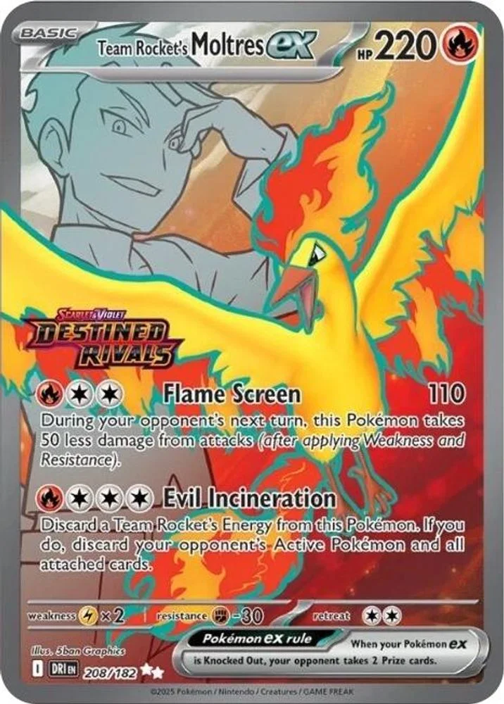 Team Rocket's Moltres ex 208/182 — front