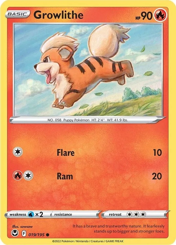 Growlithe 019/195 — front