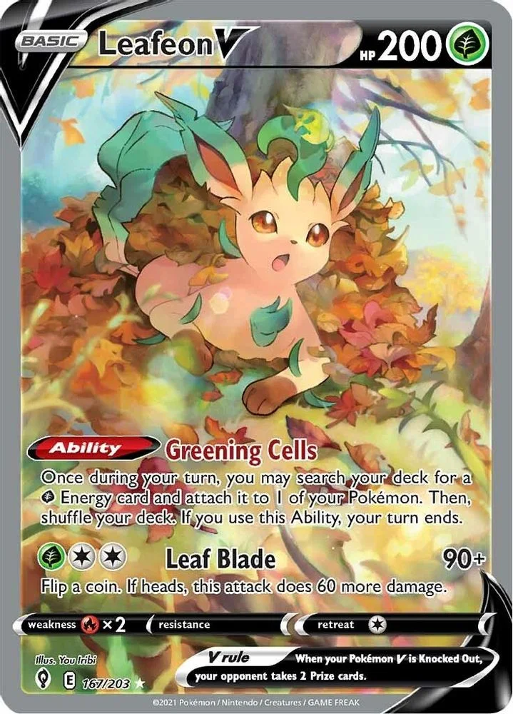 Leafeon V 167/203 (Alternate Full Art) — front