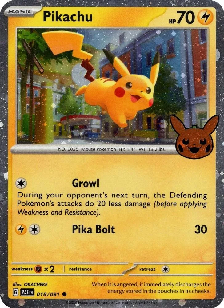 Pikachu 018/091 — front