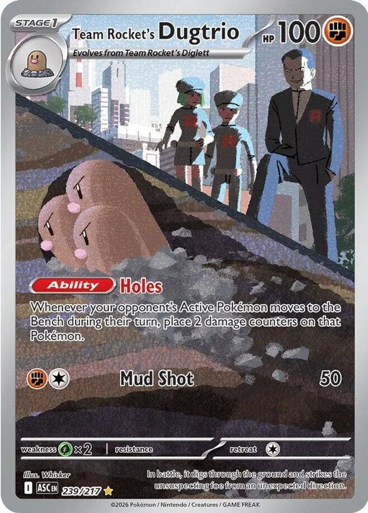 Team Rocket's Dugtrio 239/217 — front