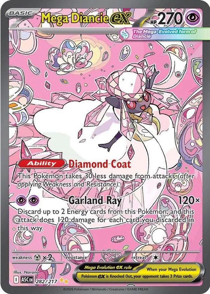 Mega Diancie ex 282/217 — front