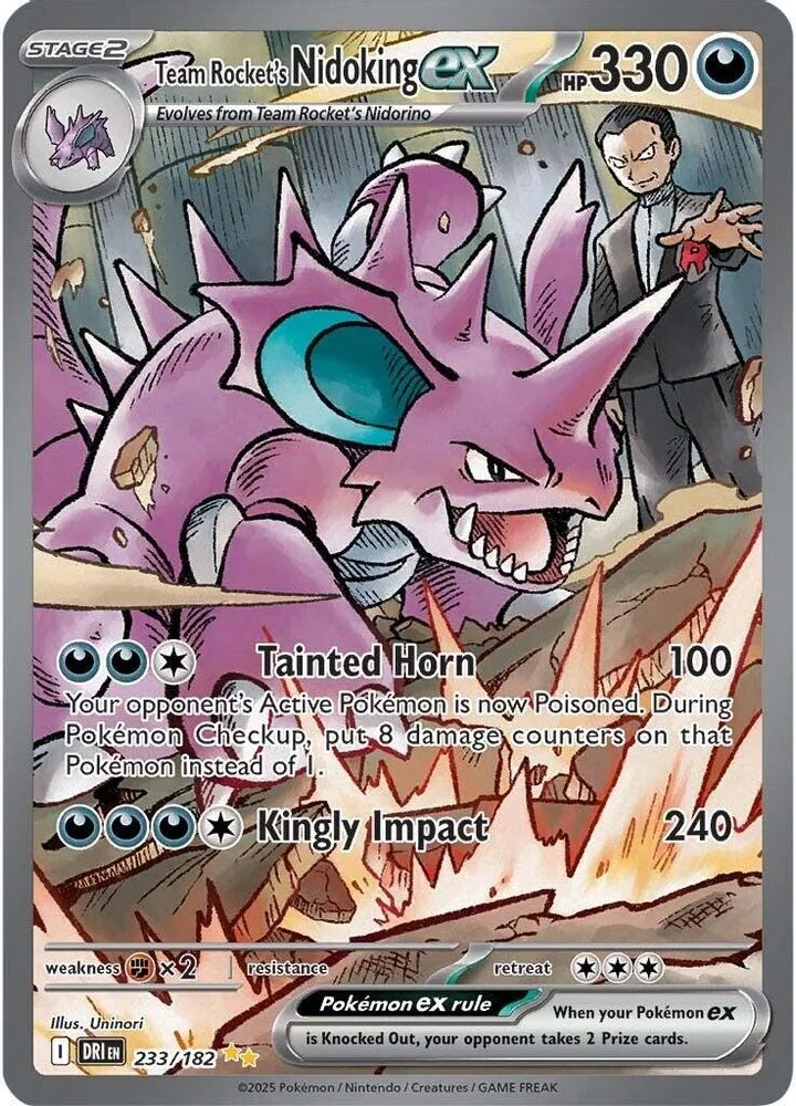 Team Rocket's Nidoking ex 233/182 — front