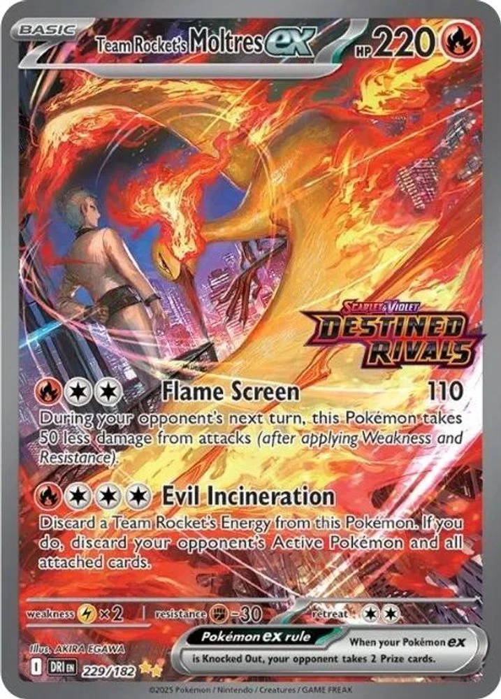 Team Rocket's Moltres ex 229/182 — front