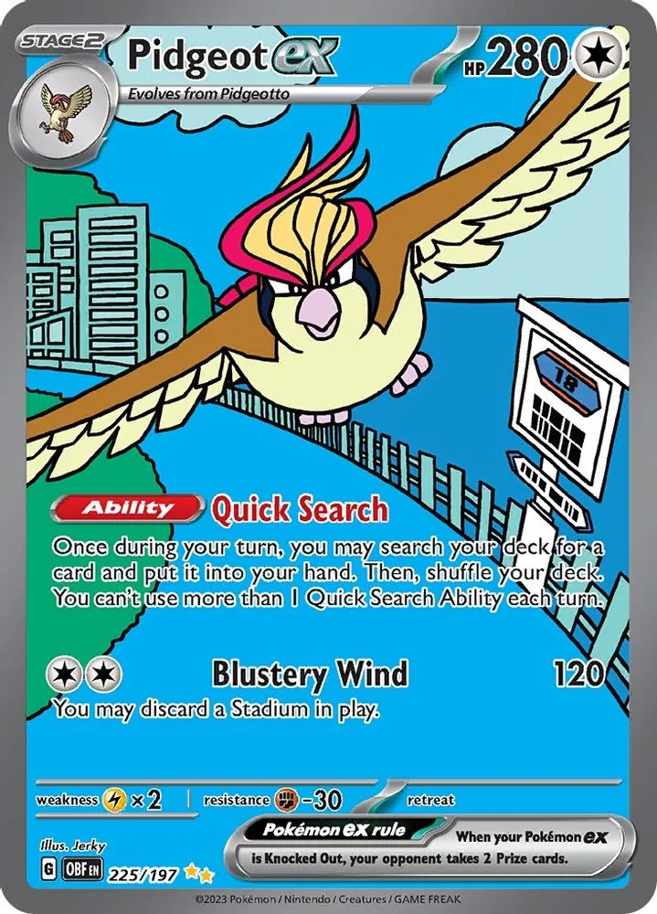 Pidgeot ex 225/197 — front