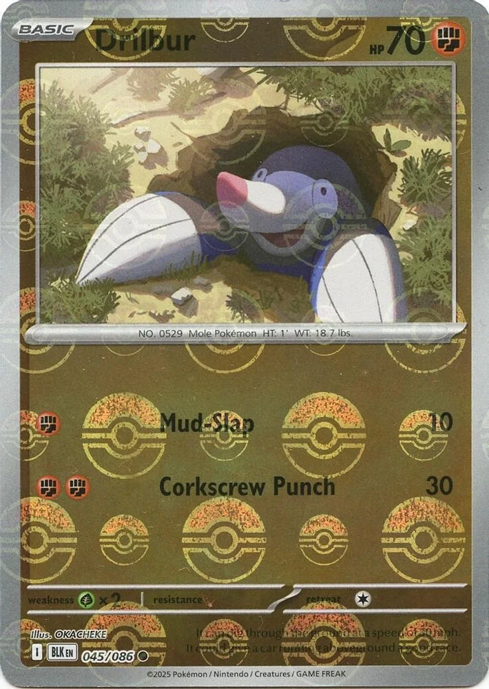 Drilbur 045/086 (Poke Ball Pattern) — front