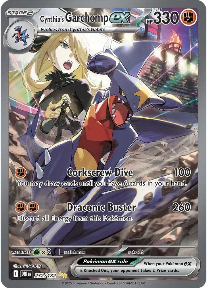 Cynthia's Garchomp ex 232/182 — front