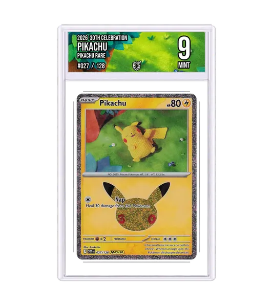 Pikachu 027/128 · BCG 9 Mint