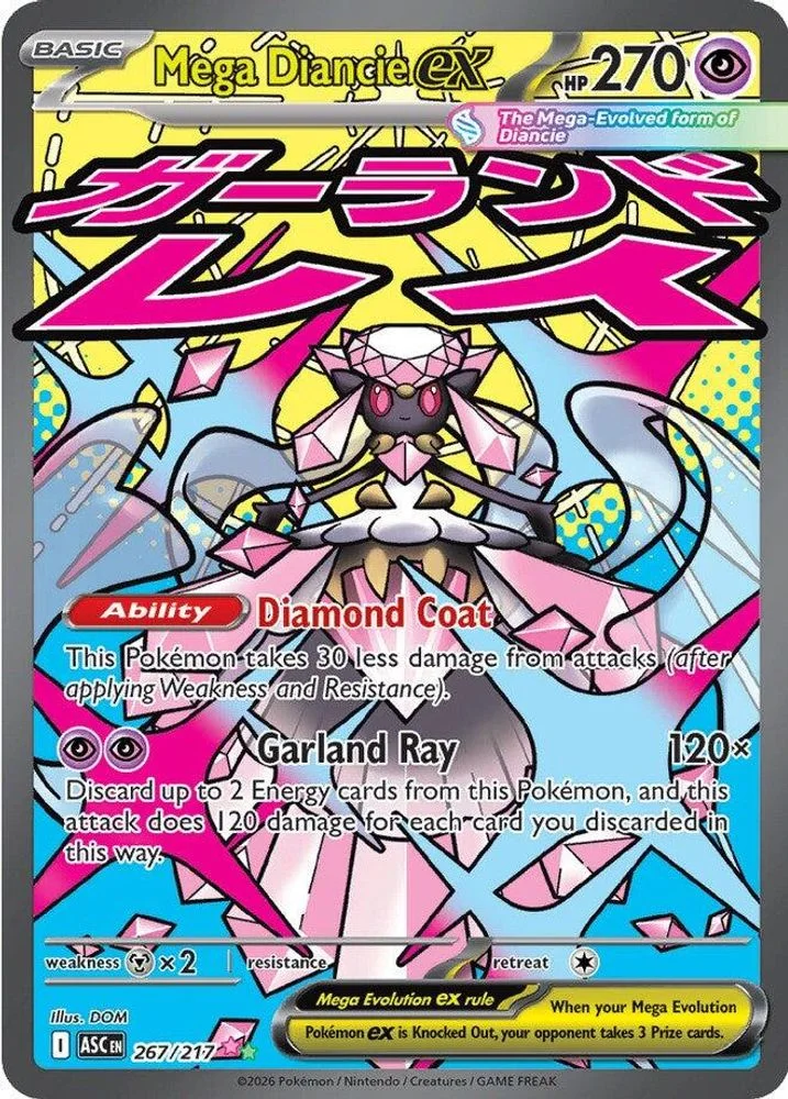 Mega Diancie ex 267/217 — front