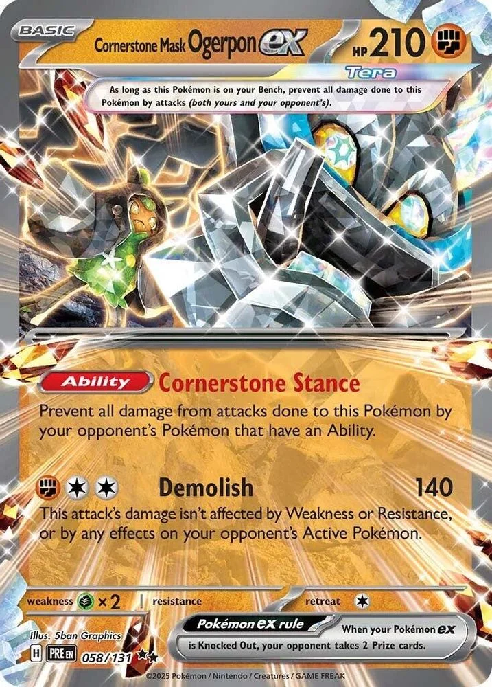 Cornerstone Mask Ogerpon ex 058/131 — front