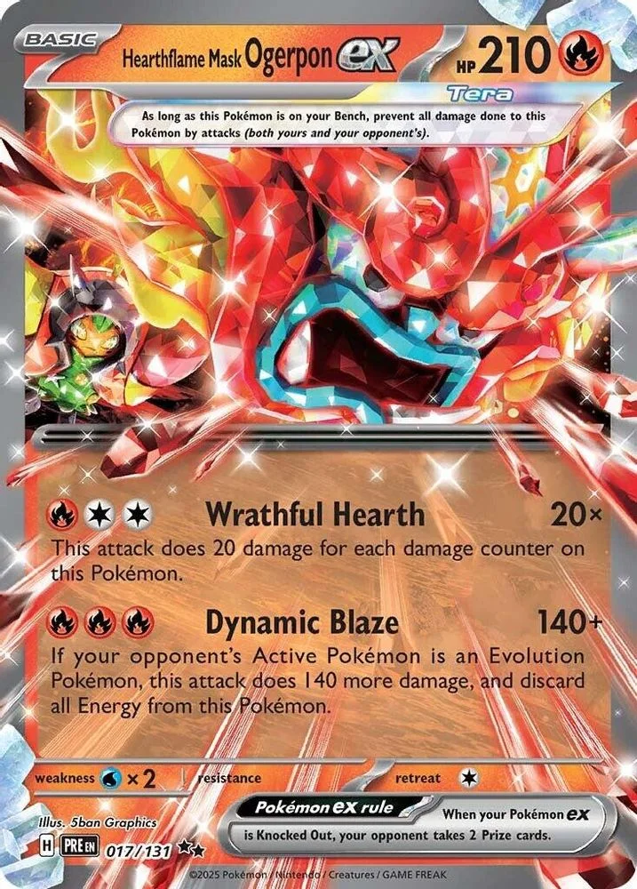 Hearthflame Mask Ogerpon ex 017/131 — front