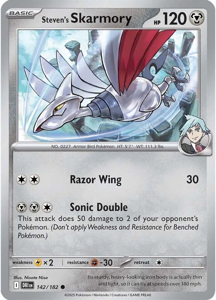 Steven's Skarmory 142/182 — front