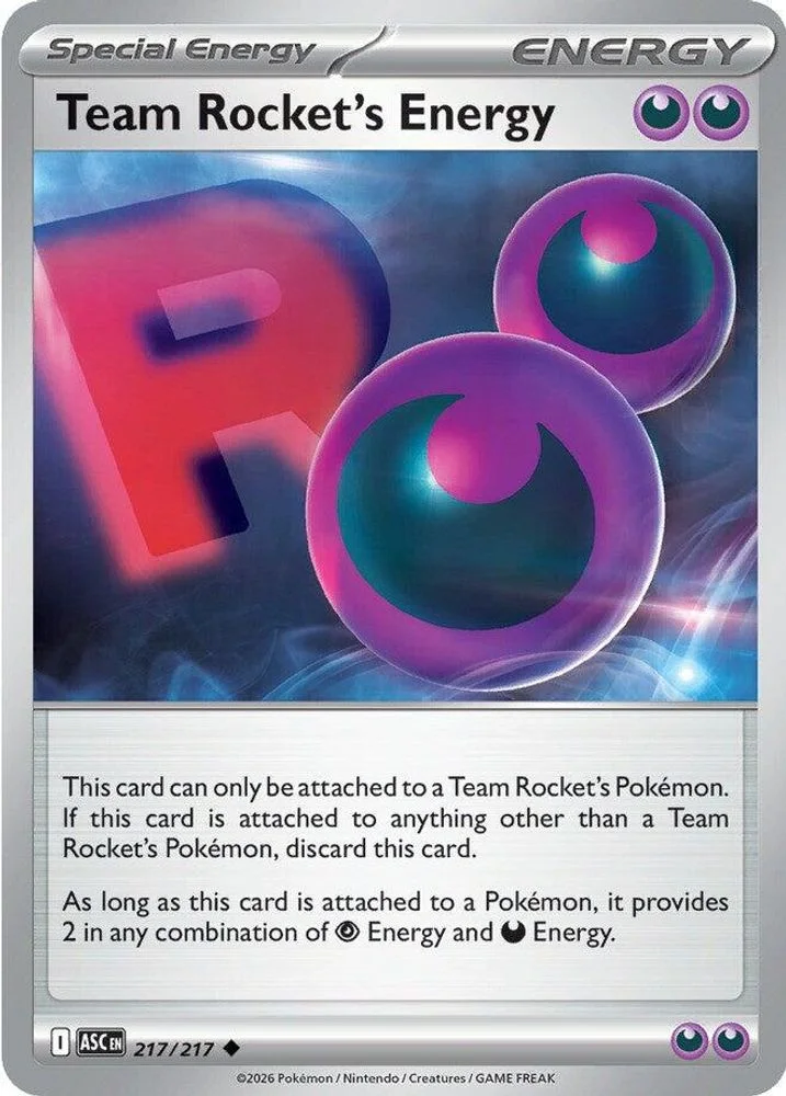 Team Rocket's Energy 217/217 — front
