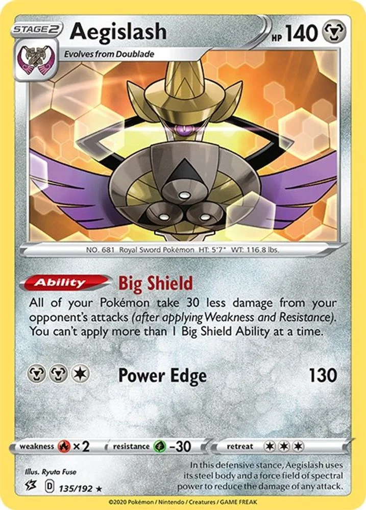 Aegislash 135/192 — front