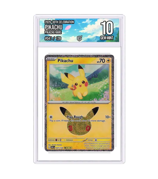 Pikachu 047/128 · BCG 10 Gem Mint