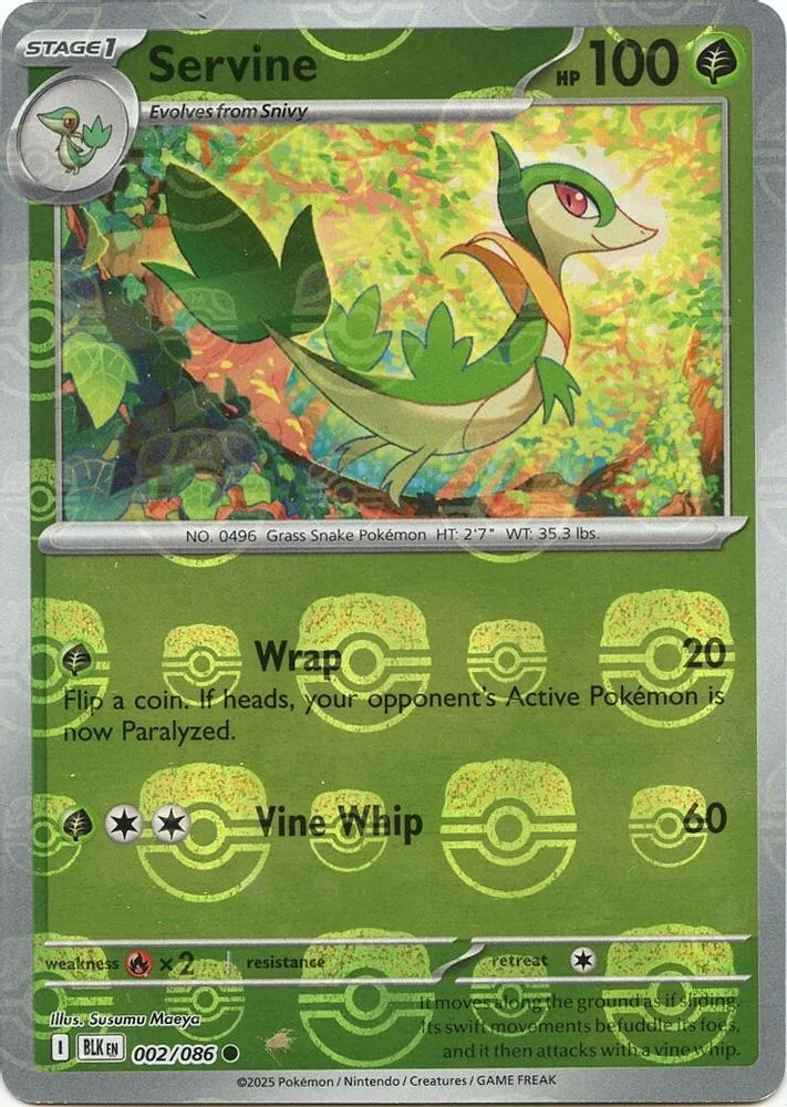 Servine 002/086 (Master Ball Pattern) — front