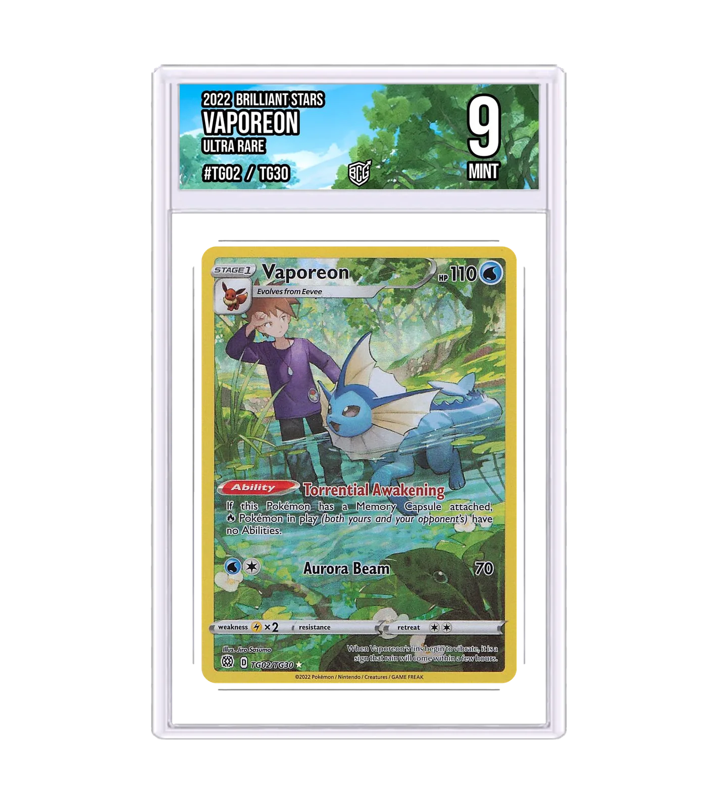 Vaporeon TG02/TG30 · BCG 9 Mint — front