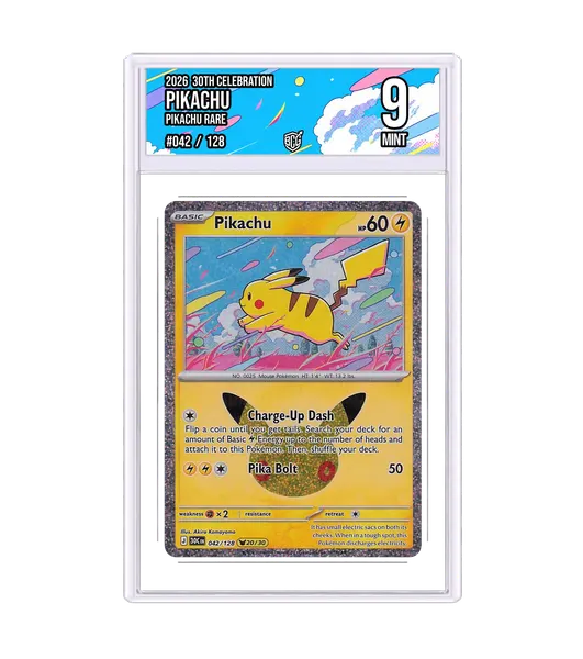 Pikachu 042/128 · BCG 9 Mint