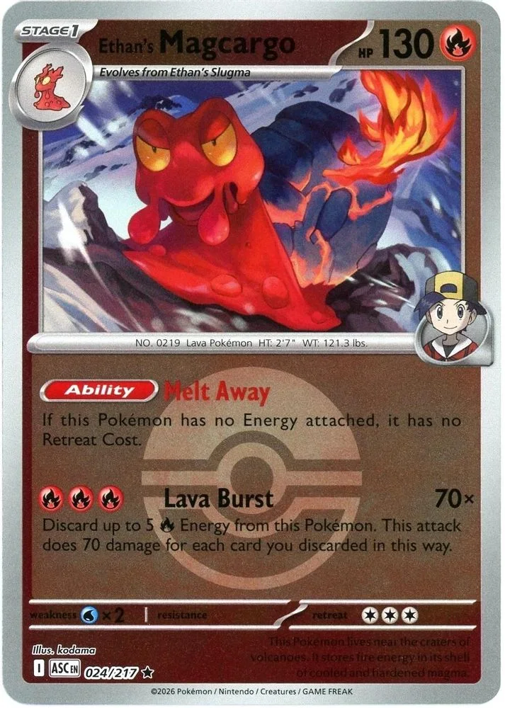 Ethan's Magcargo 024/217 (Poke Ball) — front