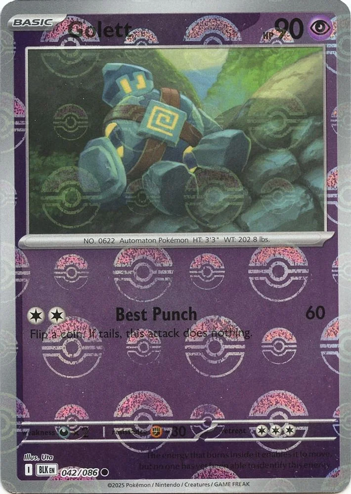 Golett 042/086 (Poke Ball Pattern) — front
