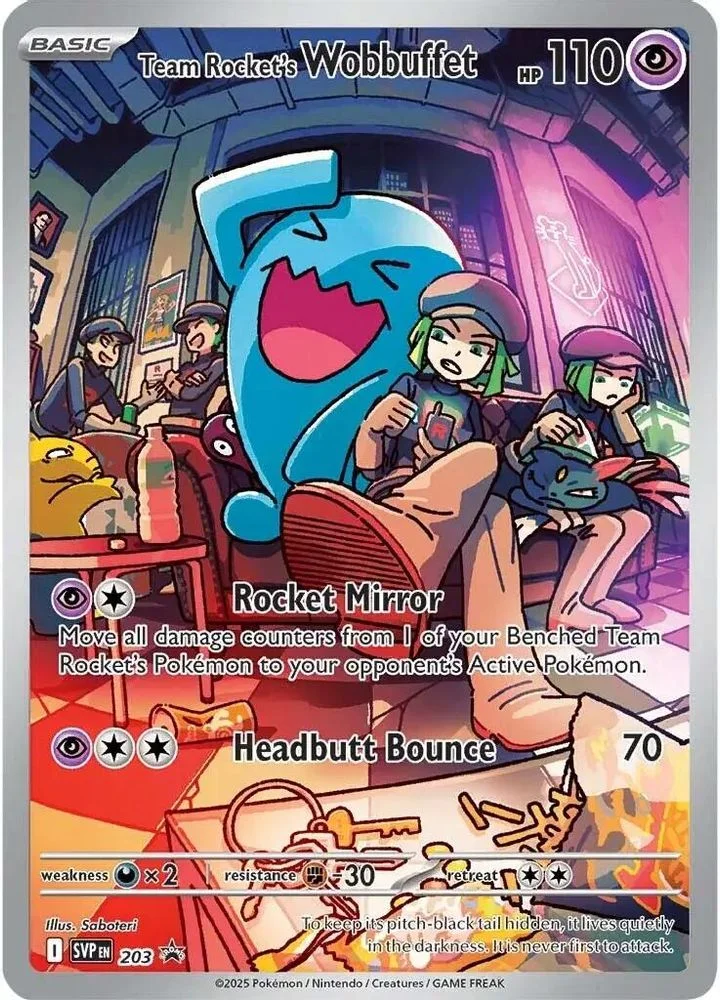 Team Rocket's Wobbuffet 203 — front