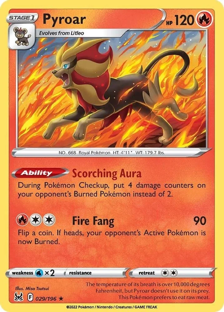 Pyroar 029/196 — front