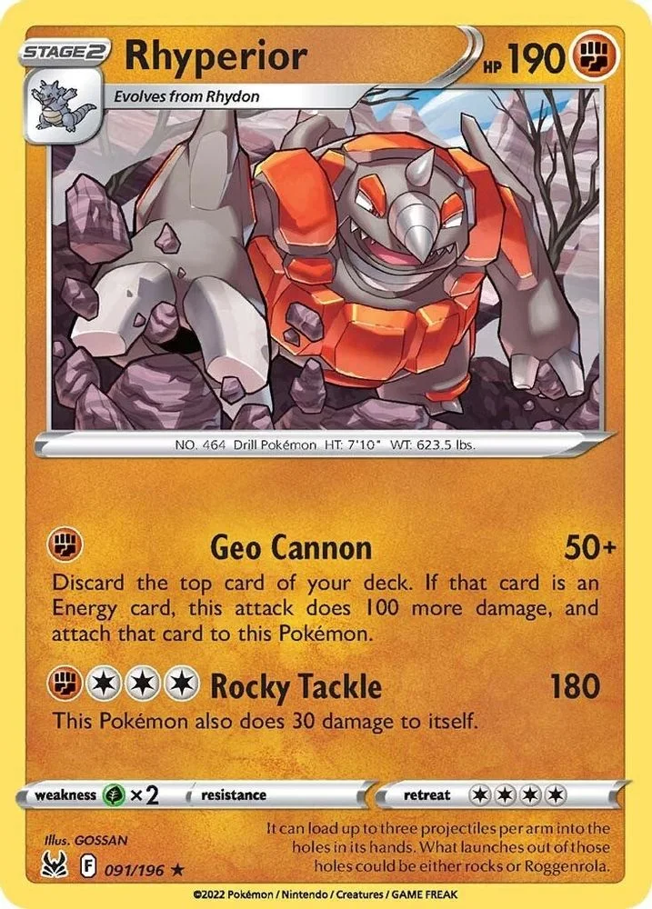 Rhyperior 091/196 — front